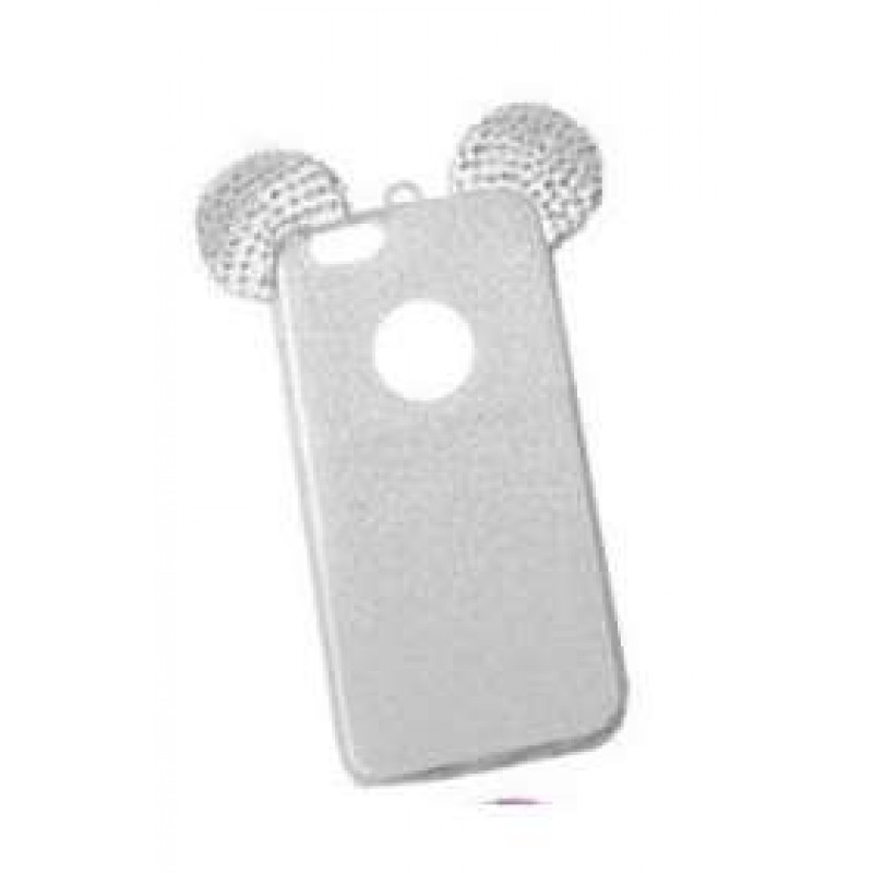 OEM Back Cover Σιλικόνης Glitter Ears As Mickey Άσπρη J7 2016