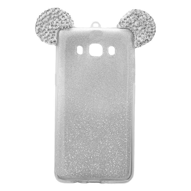 OEM  Σιλικόνης Glitter Με Σχέδιο Αυτιά Mickey Για Samsung Galaxy J3 2016  Σχέδια 