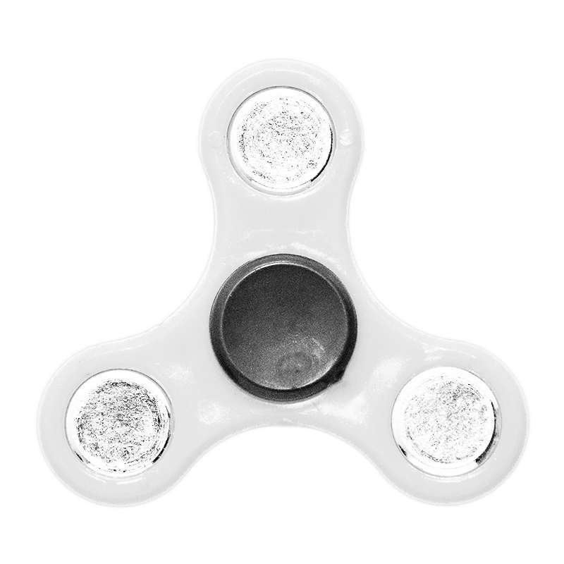 Oem Fidget Spinner Anti Stress Αγχολυτικό Πλαστικό Παιχνίδι Ανακούφισης Στρες 1 minute 'Ασπρο Μαύρο 