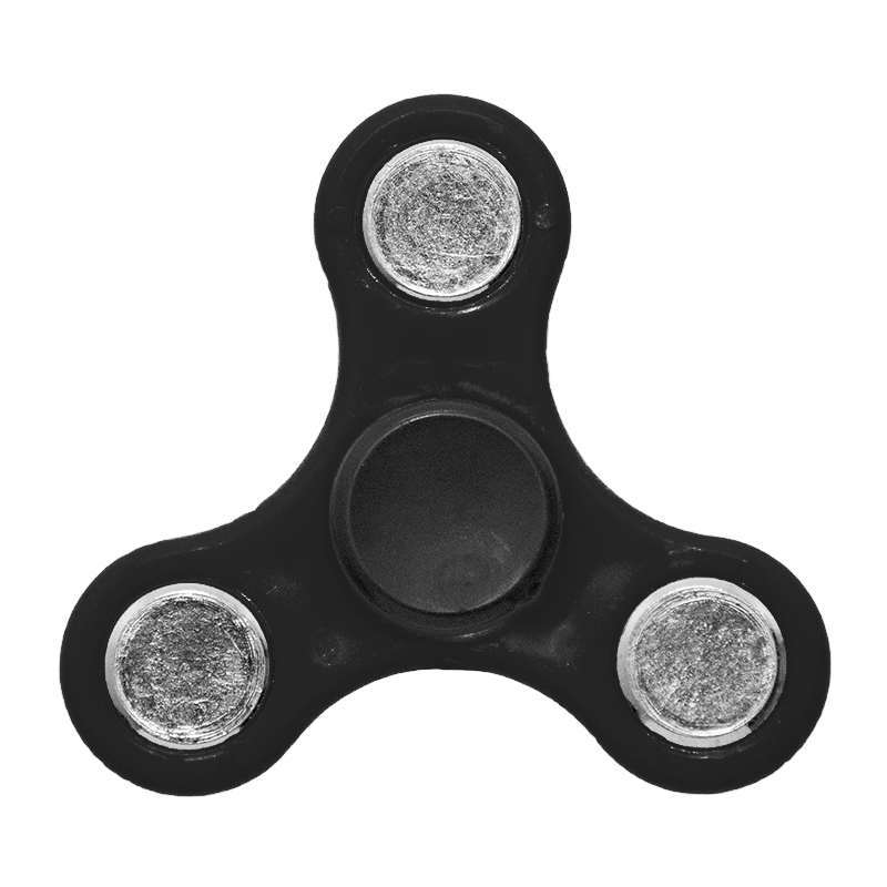 Oem Fidget Spinner Anti Stress Αγχολυτικό Πλαστικό Παιχνίδι Ανακούφισης Στρες 1 minute Μαύρο