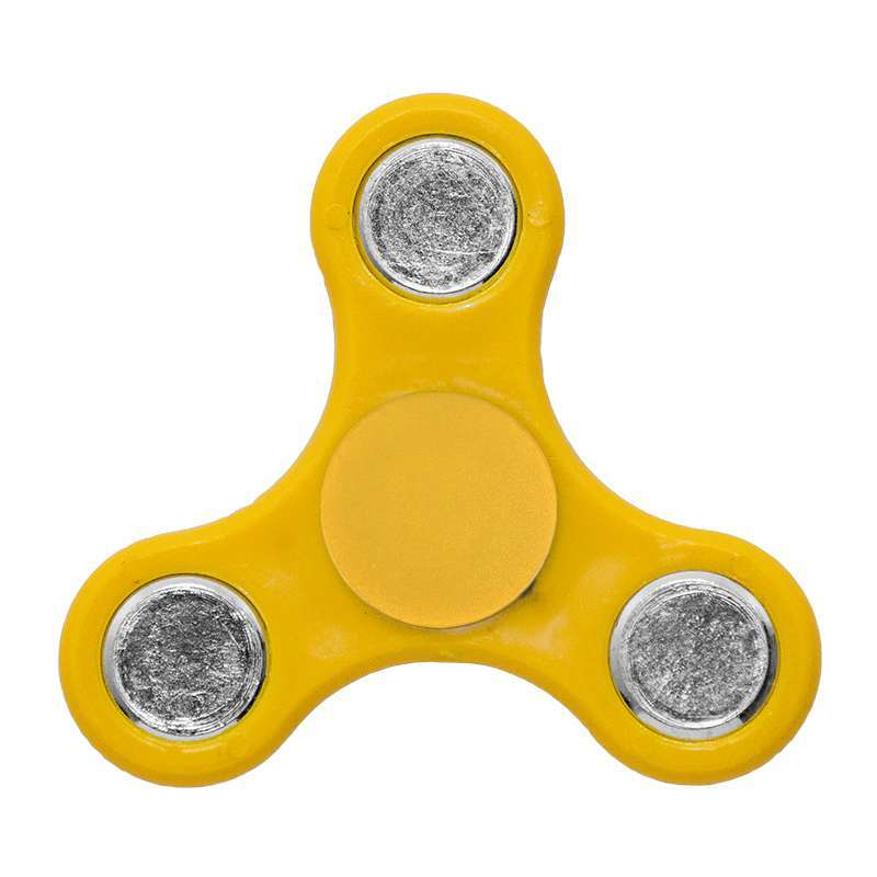 Oem Fidget Spinner Anti Stress Αγχολυτικό Πλαστικό Παιχνίδι Ανακούφισης Στρες 1 minute Κίτρινο