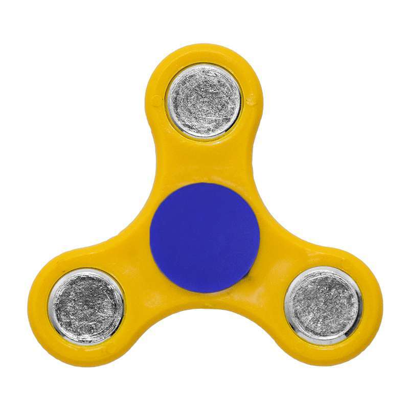 Oem Fidget Spinner Anti Stress Αγχολυτικό Πλαστικό Παιχνίδι Ανακούφισης Στρες 1 minute Κίτρινο Μπλέ