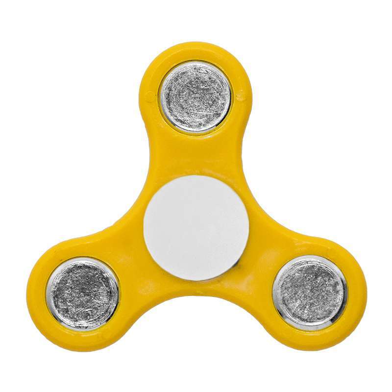 Oem Fidget Spinner Anti Stress Αγχολυτικό Πλαστικό Παιχνίδι Ανακούφισης Στρες 1 minute Κίτρινο Άσπρο