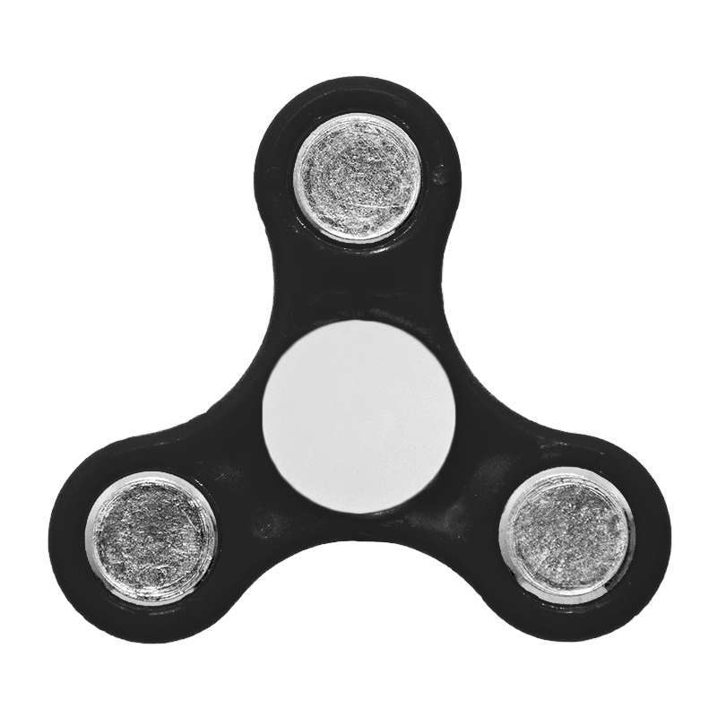 Oem Fidget Spinner Anti Stress Αγχολυτικό Πλαστικό Παιχνίδι Ανακούφισης Στρες 1 minute Μαύρο 'Ασπρο