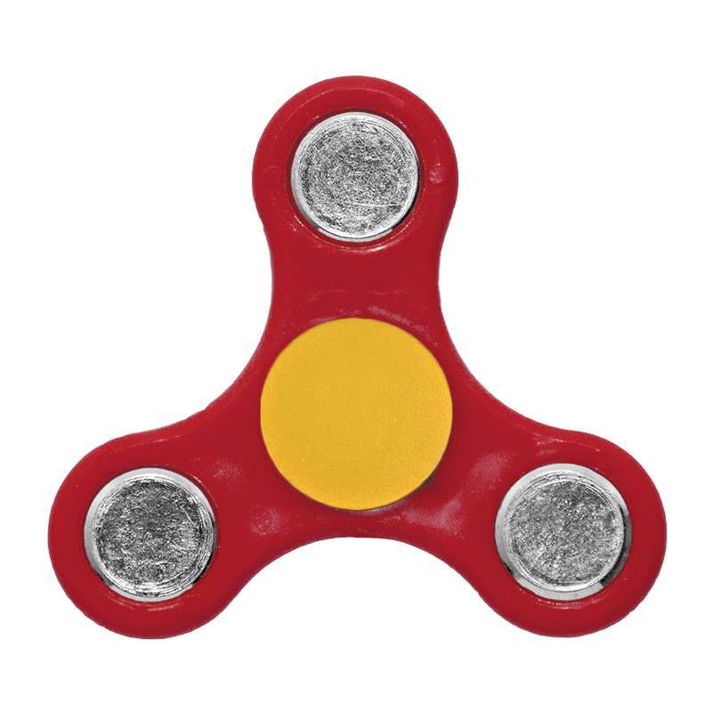 Oem Fidget Spinner Anti Stress Αγχολυτικό Πλαστικό Παιχνίδι Ανακούφισης Στρες 1 minute Κόκκινο Κίτρινο