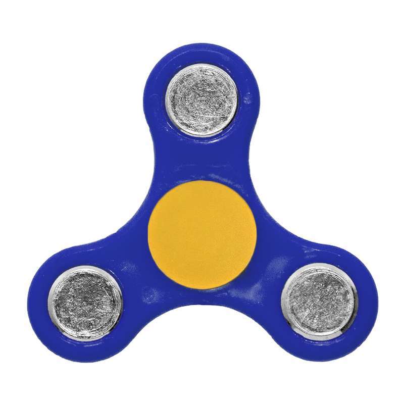 Oem  Fidget Spinner Anti Stress Αγχολυτικό Πλαστικό Παιχνίδι Ανακούφισης Στρες 1 minute Μπλε Κίτρινο