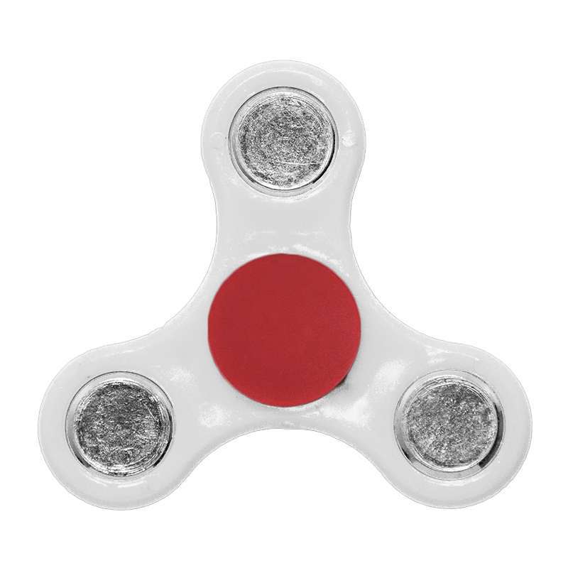 ΟΕΜ Fidget Spinner Anti Stress Αγχολυτικό Πλαστικό Παιχνίδι Ανακούφισης Στρες 1 minute 'Ασπρο Κόκκινο