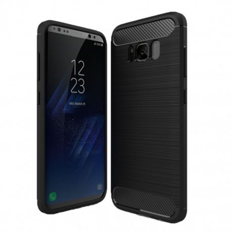 Oem Θήκη Σιλικόνης Carbon Για Samsung Galaxy S8  Μαύρο