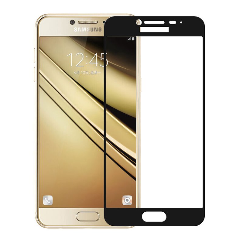 Oem Full Face Tempered glass Για    Samsung Galaxy J3 2017  Μαύρο