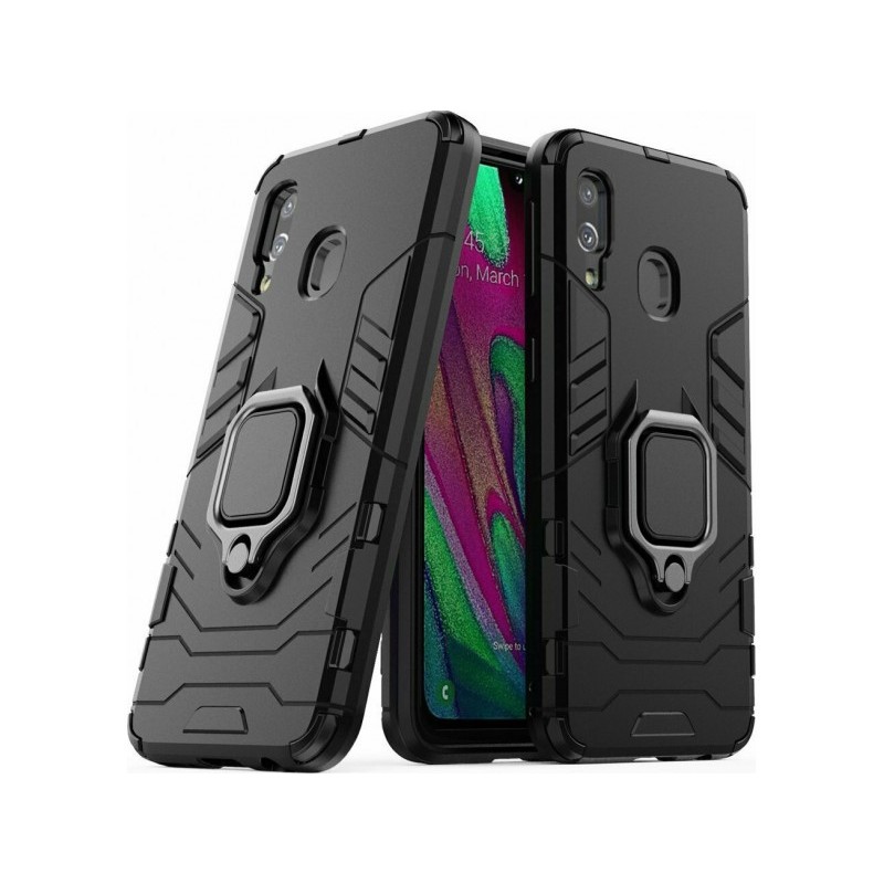 OEM Ring Holder Back Cover Για Huawei P Smart 2019 / Honor 10 Lite  Μαύρο