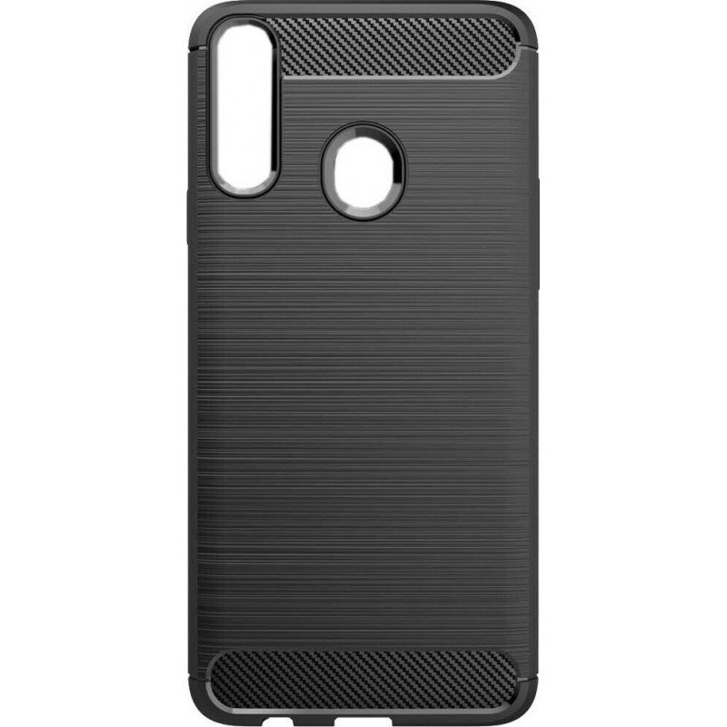 Oem Θήκη Σιλικόνης Carbon Για Samsung Galaxy A20S  Μαύρο