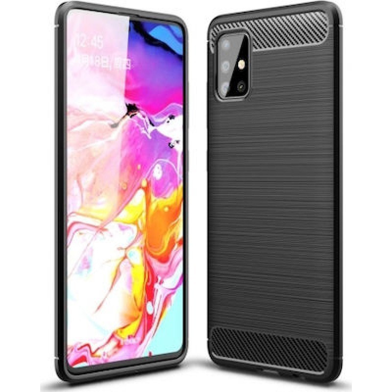 Oem Θήκη Σιλικόνης Carbon Για Samsung Galaxy M51  Μαύρο