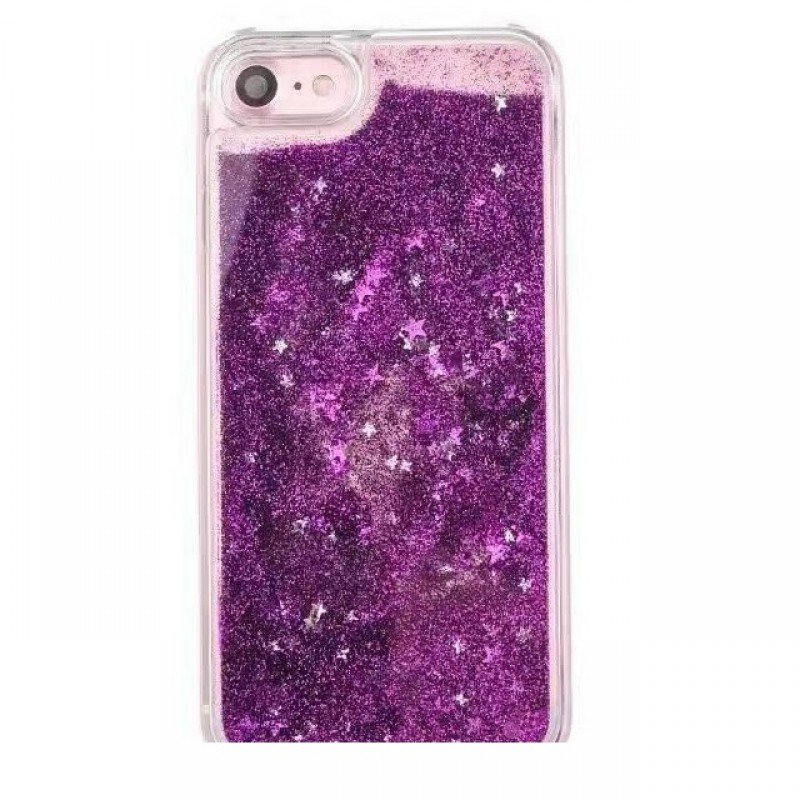 Oem Θήκη TPU Με Υγρό Glitter Για    Apple iPhone 6 / 6s  Μωβ