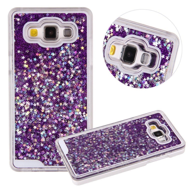 Oem Θήκη TPU Με Υγρό Glitter Για    Samsung Galaxy J3 2016  Μωβ