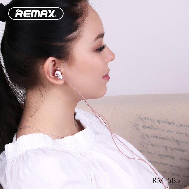 REMAX metal Ακουστικά Handsfree rm-585 κόκκινο 