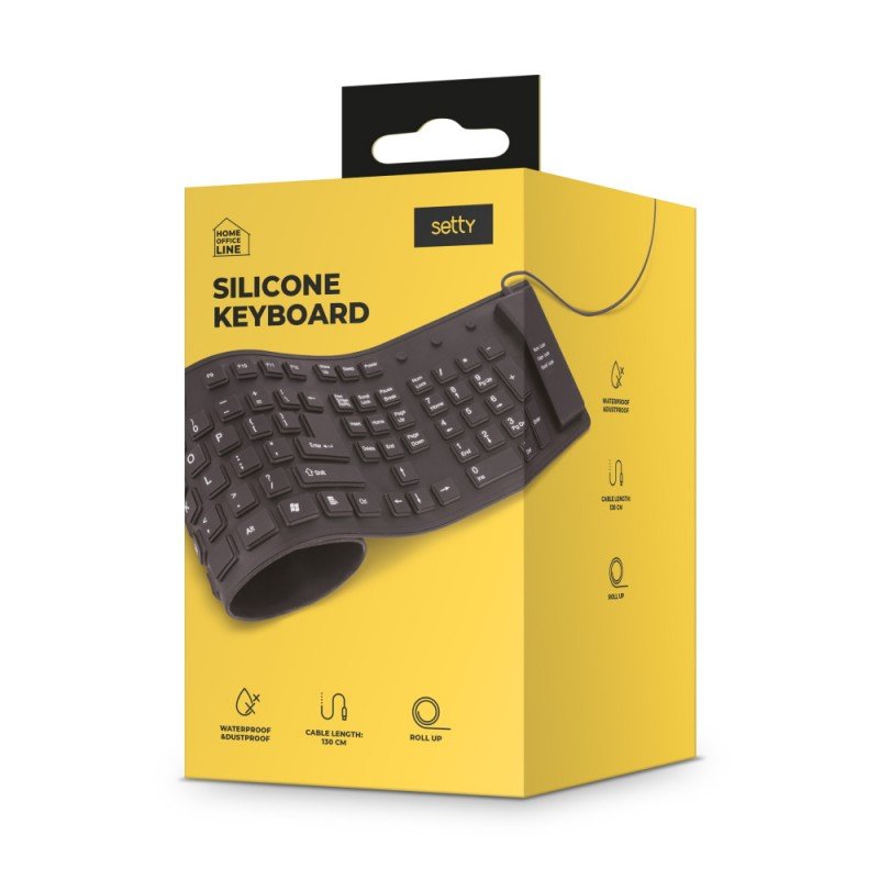 Setty silicone wired keyboard