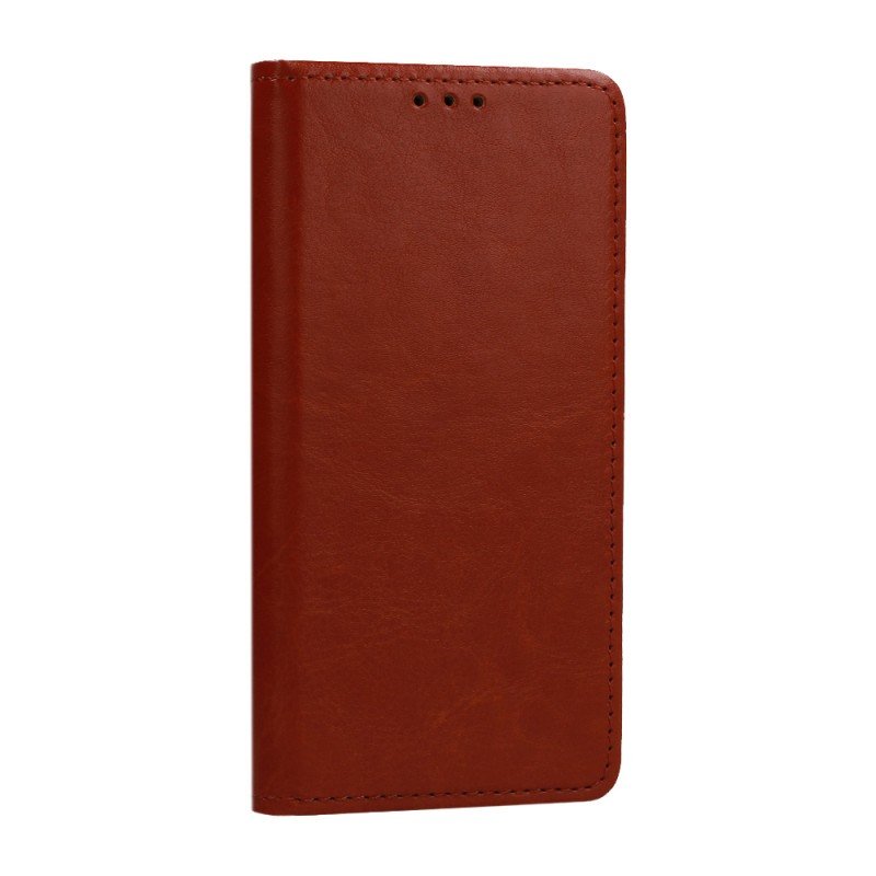 Θήκη Βιβλίο Genuine  Leather Case Για Apple iPhone 13 6.1''  Καφέ