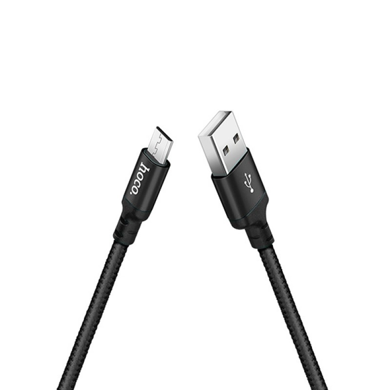 Hoco Regular Fast Micro USB Data Cable 2m X14 Μαύρο Box