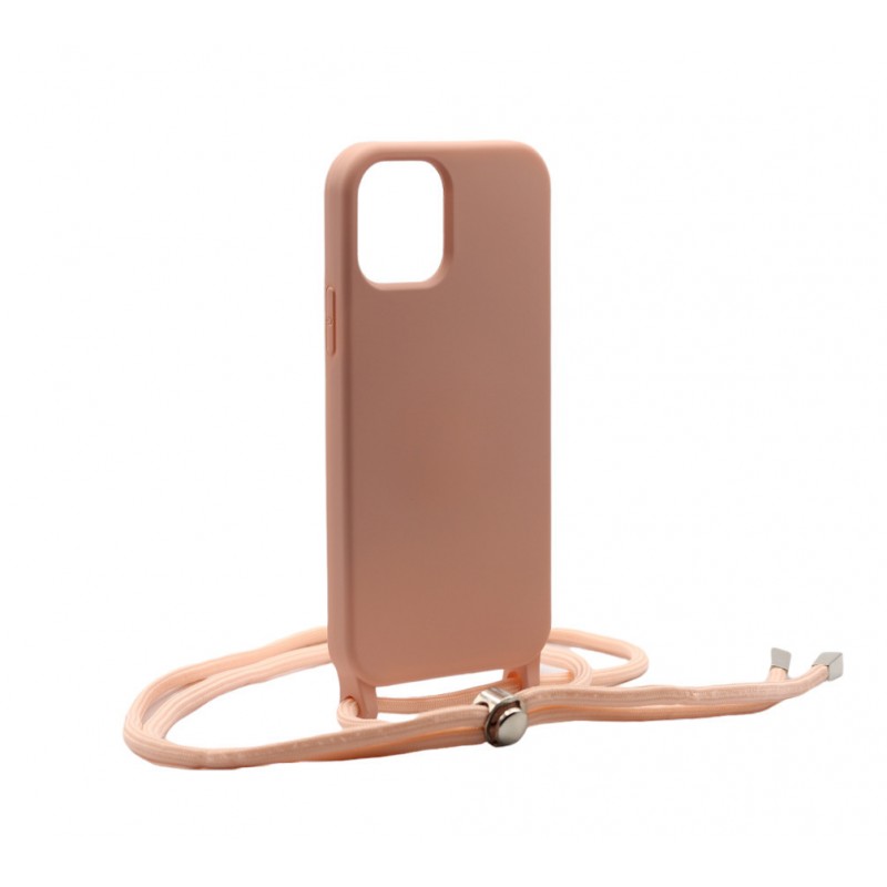 Oem Cord Silicone Ροζ - Nud Θήκη Για Apple iPhone 13 6.1'' Με Λουρί Ροζ - Nud