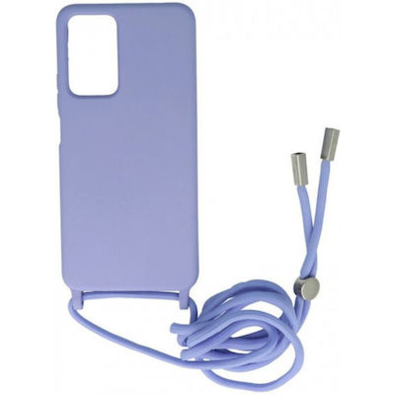 Oem Cord Silicone Λιλά Θήκη Για Apple iPhone 13 6.1'' Με Λουρί Λιλά