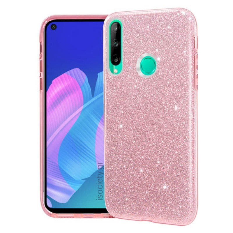 Oem Glitter Case Shining Cover Χρυσόσκονη  ΓΙΑ Huawei P40 Lite E / Y7P 2020 / HONOR 9C Ροζ