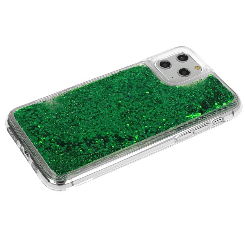 Oem Liquid Glitter Back Cover Θήκη Σιλικόνης Με Υγρό Glitter ΓΙΑ Samsung Galaxy A21s Πράσινο