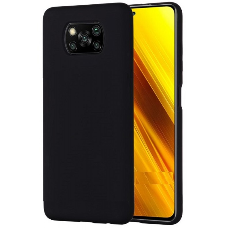 Oem Θήκη Σιλικόνης Matt 1,2 mm Για Xiaomi Poco X3 / Poco X3 NFC / Poco X3 Pro  Μαύρο