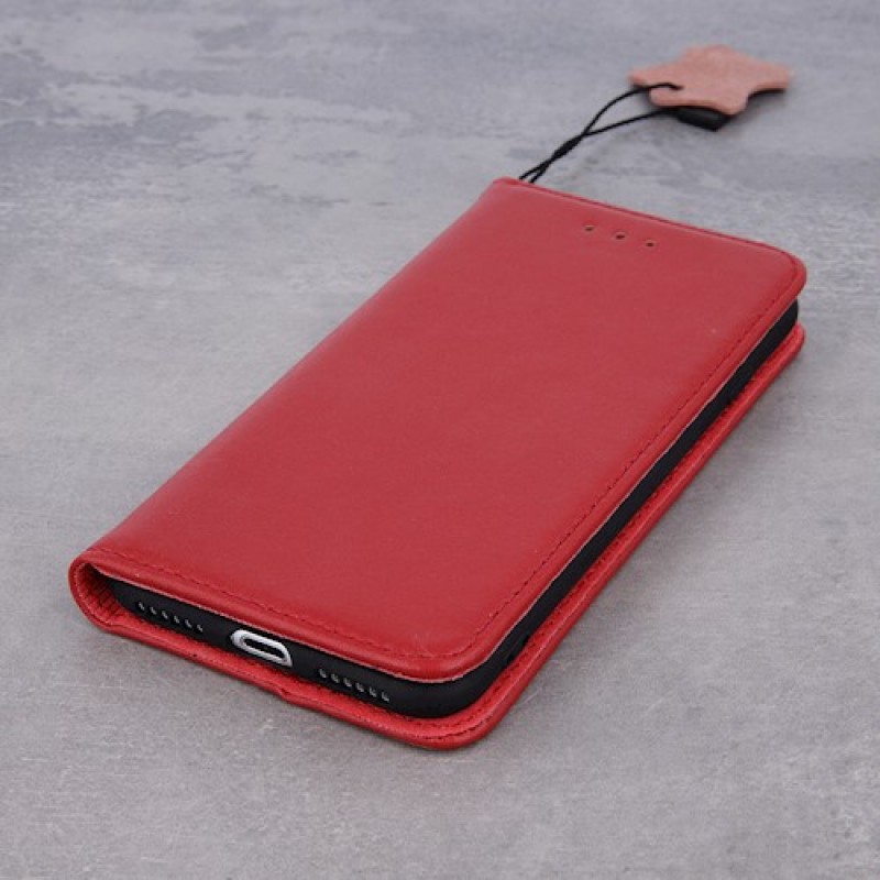 Θήκη Βιβλίο Genuine Leather case Smart Pro Για Xiaomi Redmi Note 9 Pro / Redmi Note 9s / Note 9 Pro Max  Κόκκινο