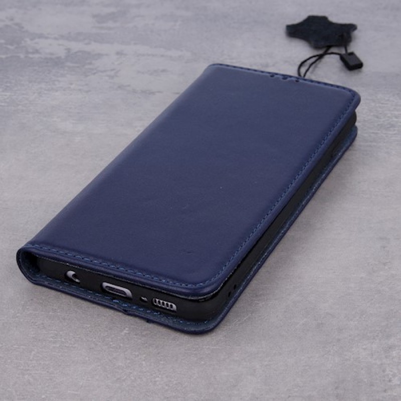 Θήκη Βιβλίο Genuine Leather case Smart Pro Για Apple iPhone 13 Pro Max 6.7"  Μπλε