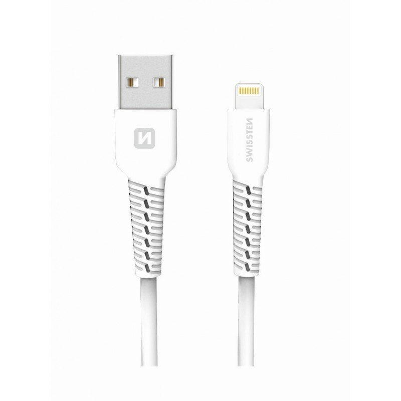 Swissten Lightning  USB Καλώδιο 1m Άσπρο