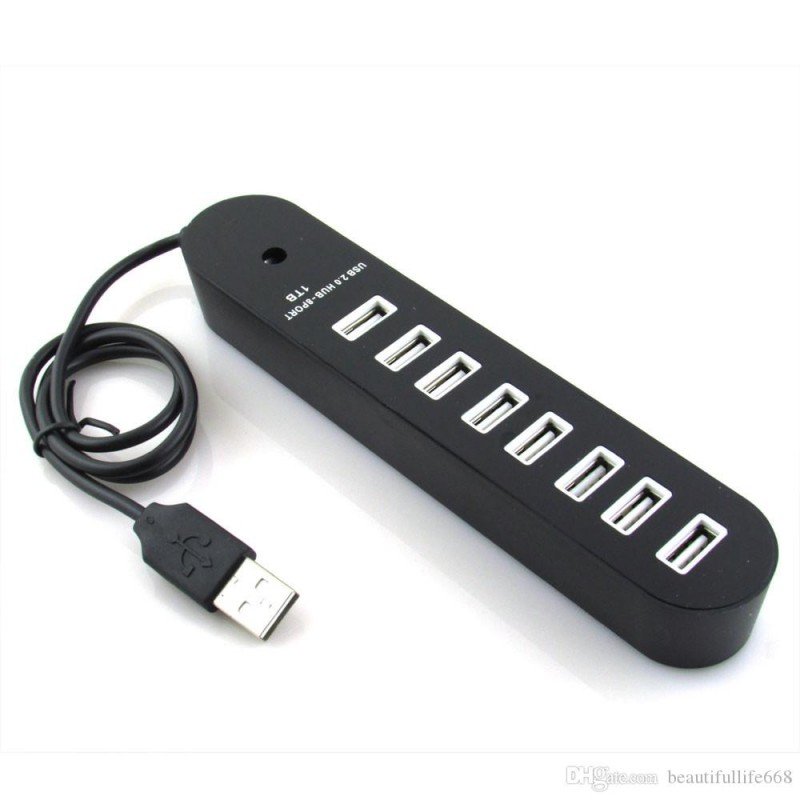 Oem Usb Hub 8 Ports HI-Speed Μαύρο