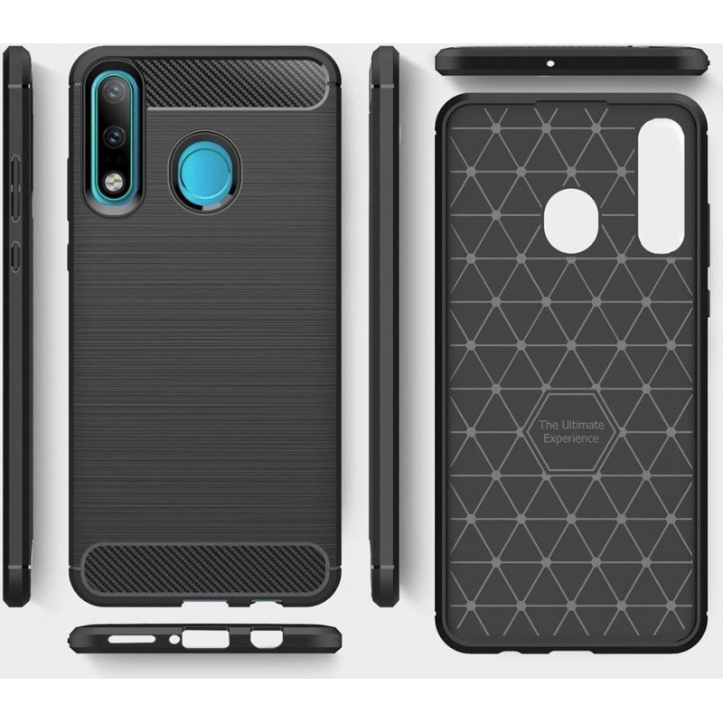 Oem Θήκη Σιλικόνης Carbon Για Huawei Y6P 2020  Μαύρο