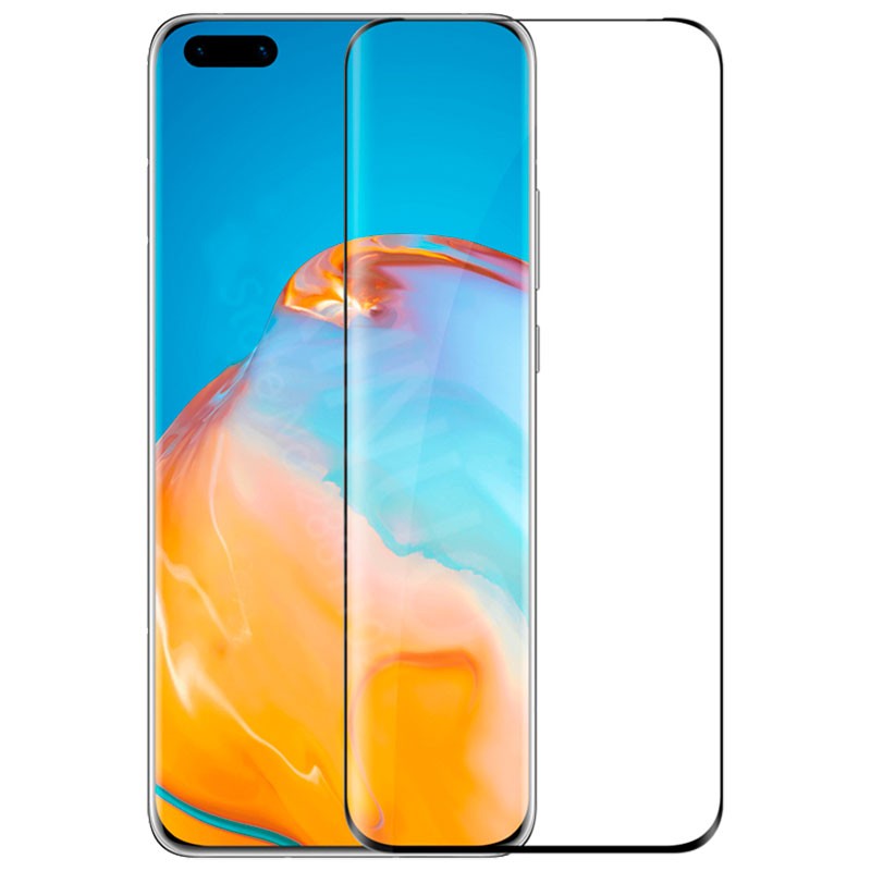 Oem Full Face Tempered glass Box Για    Μαύρο Για Huawei P40 Pro  Μαύρο