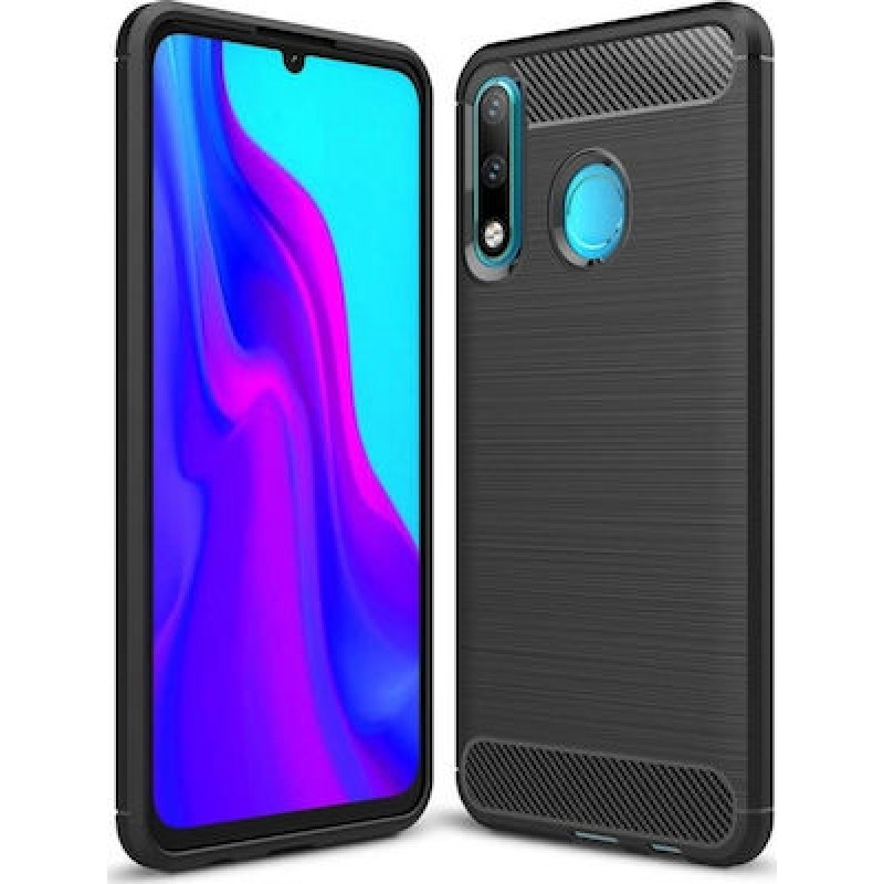 Oem Θήκη Σιλικόνης Carbon Για Huawei Y6P 2020  Μαύρο