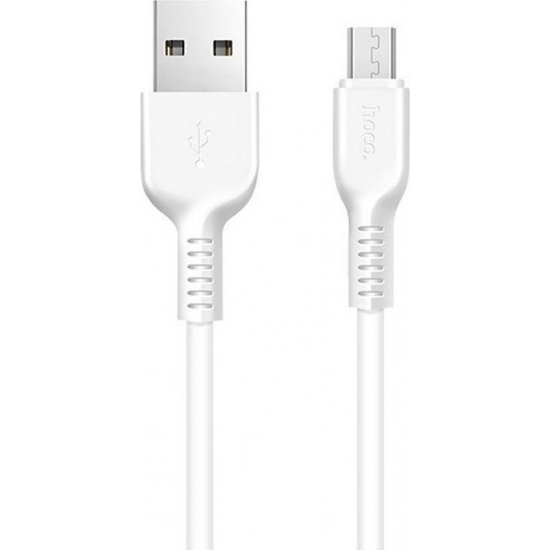 Hoco Regular Micro USB Data Cable 1m X13 Λευκό