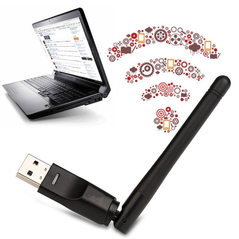 Oem WIRELESS ADAPTER USB 802-11BN WLAN Μαύρο