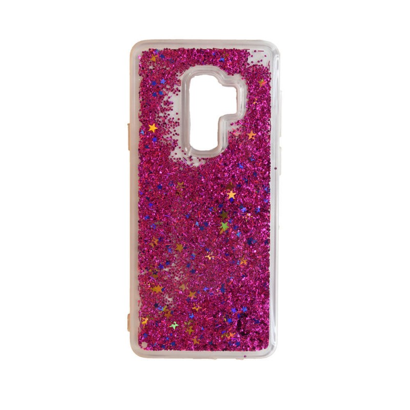 Oem Θήκη TPU Με Υγρό Glitter Για    Samsung Galaxy S9 Plus  Φούξια