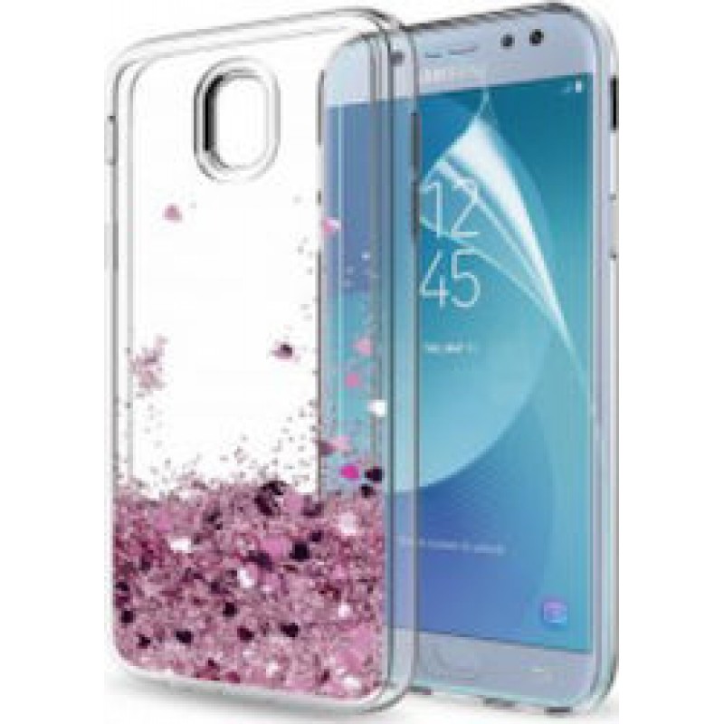 Oem Θήκη TPU Με Υγρό Glitter Για   Samsung Galaxy J5 2017  Μωβ