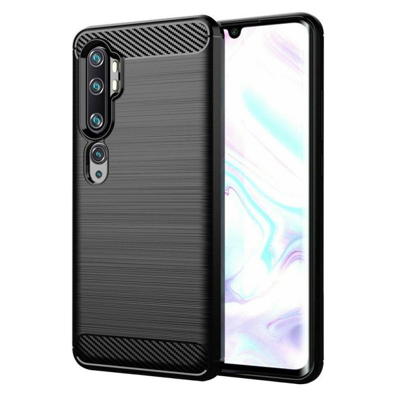 Oem Θήκη Σιλικόνης Carbon Για Xiaomi MI Note 10 / Note 10 Pro  Μαύρο