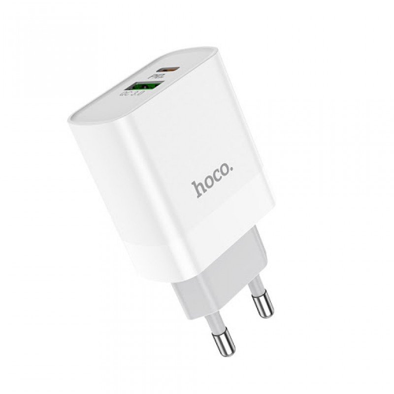 Hoco C80A Φορτιστής Quick Charge 3.0 Type-C Άσπρο