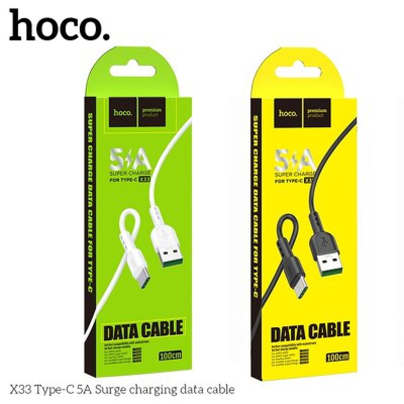 Hoco Fast USB 3.0 to USB Type C Cable 5A 1m X33 Μαύρο